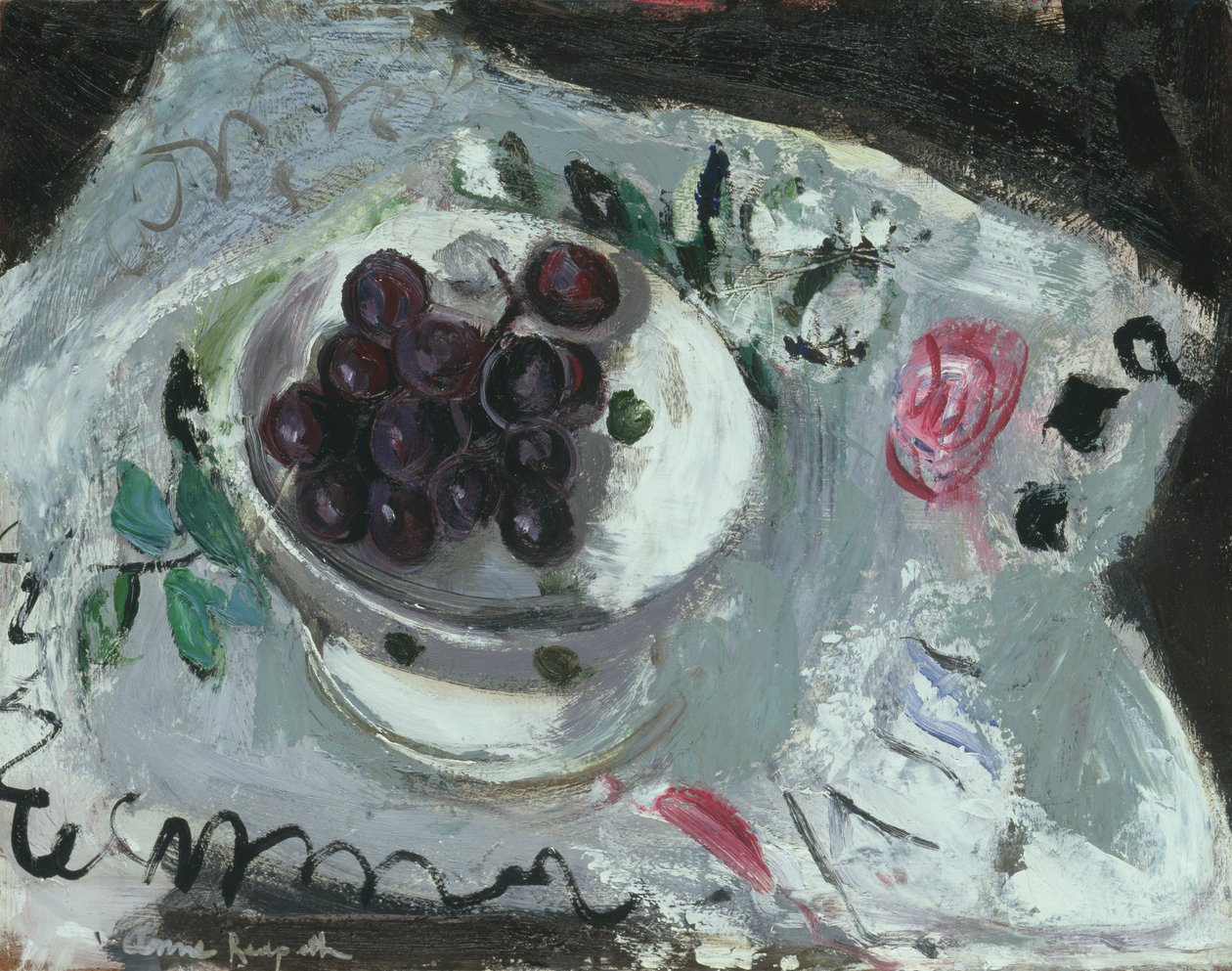 葡萄盘，c.1957（船上油） 作者 安妮·雷德帕斯