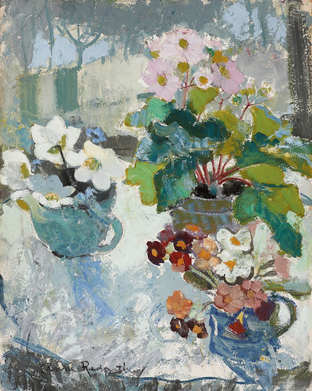 第一朵花》，约 1947 年（木板油画） 作者 安妮·雷德帕斯