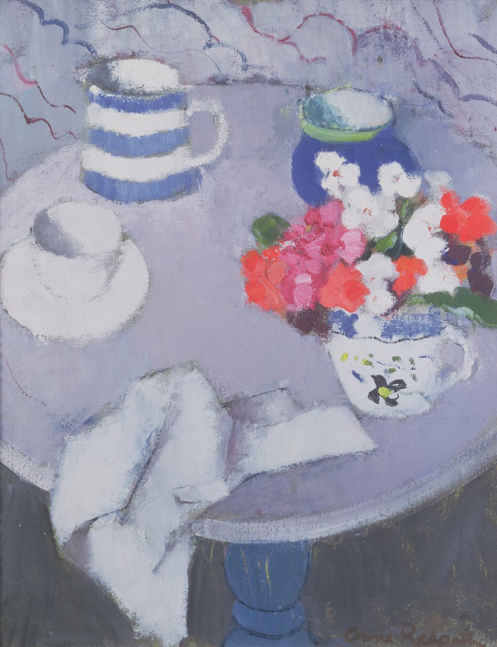 静物与桌子（布面油画） 作者 安妮·雷德帕斯