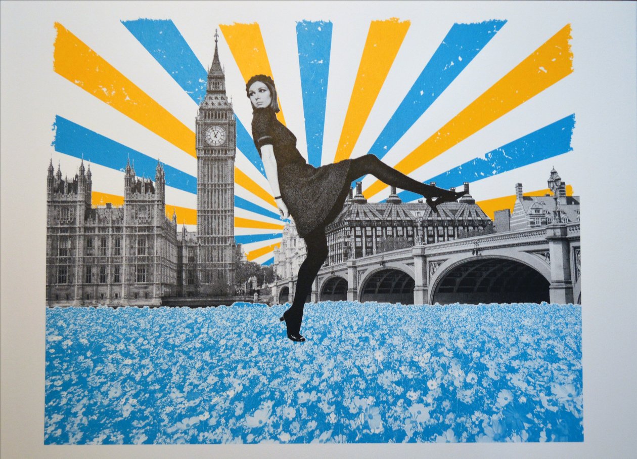 London Stride, 2018, 丝网印刷 作者 安妮取消
