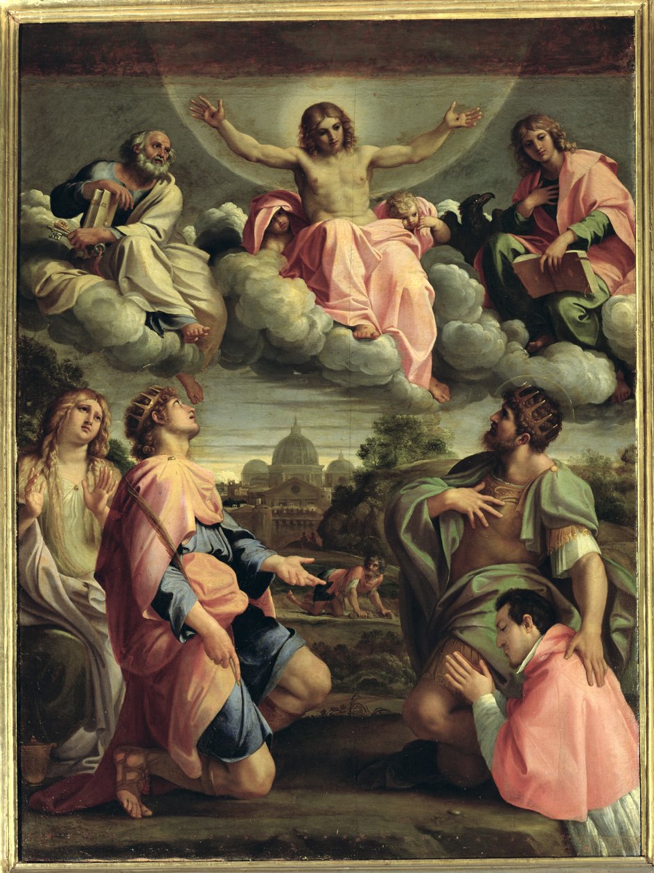 荣耀与圣徒的基督 作者 Annibale Carracci