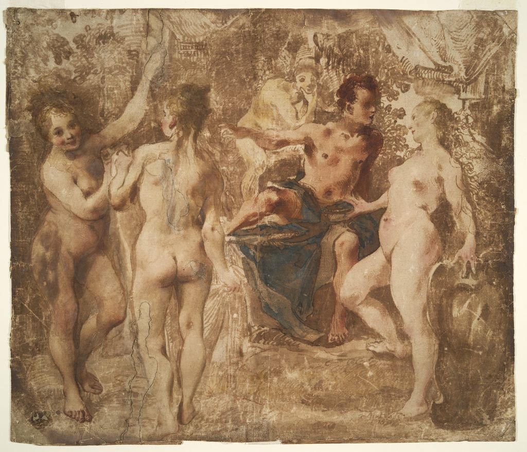 巴黎的审判 作者 Annibale Carracci