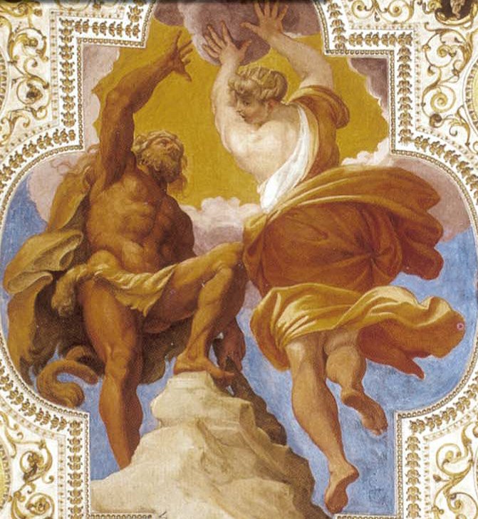 由美德领导的赫拉克勒斯 作者 Annibale Carracci