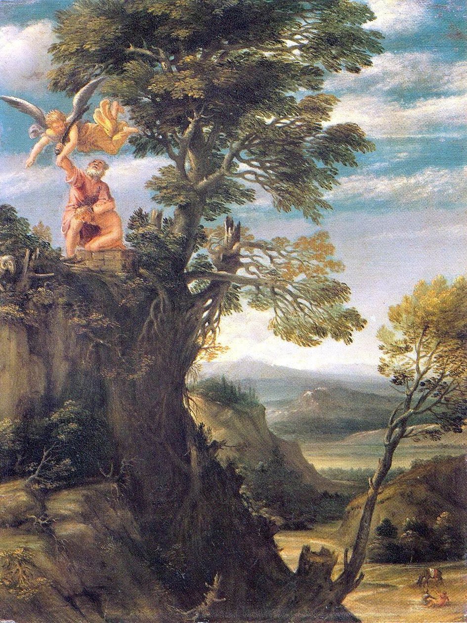景观与艾萨克的束缚 作者 Annibale Carracci