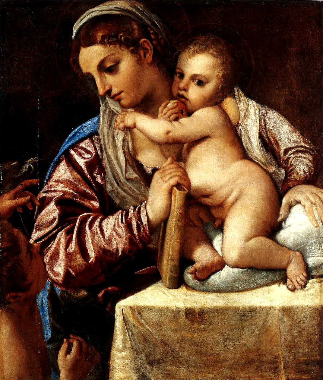 麦当娜和儿童与年轻的圣约翰 作者 Annibale Carracci