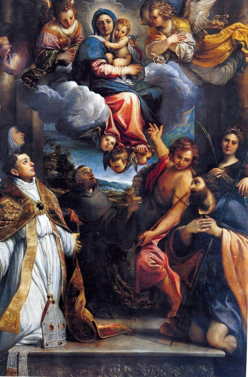 麦当娜荣耀与圣徒 作者 Annibale Carracci