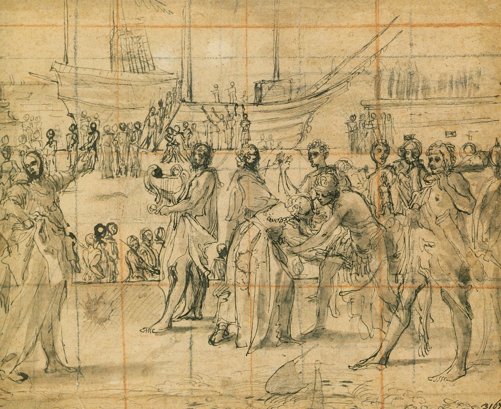 Jason和KingAeëtes会面 作者 Annibale Carracci