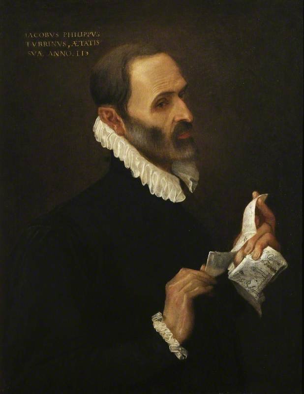 Giacomo Filippo Turrini的肖像 作者 Annibale Carracci