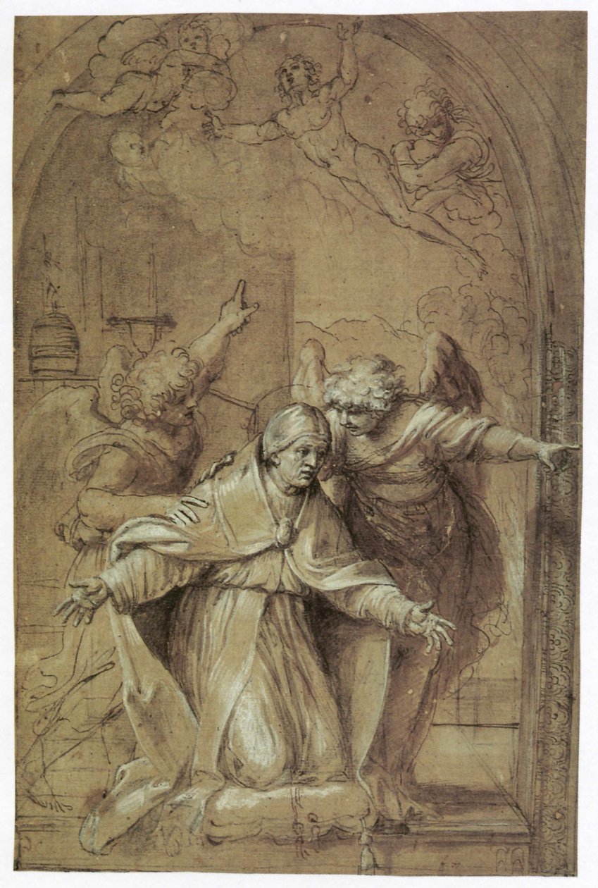 圣格雷戈里在炼狱中为灵魂祈祷 作者 Annibale Carracci