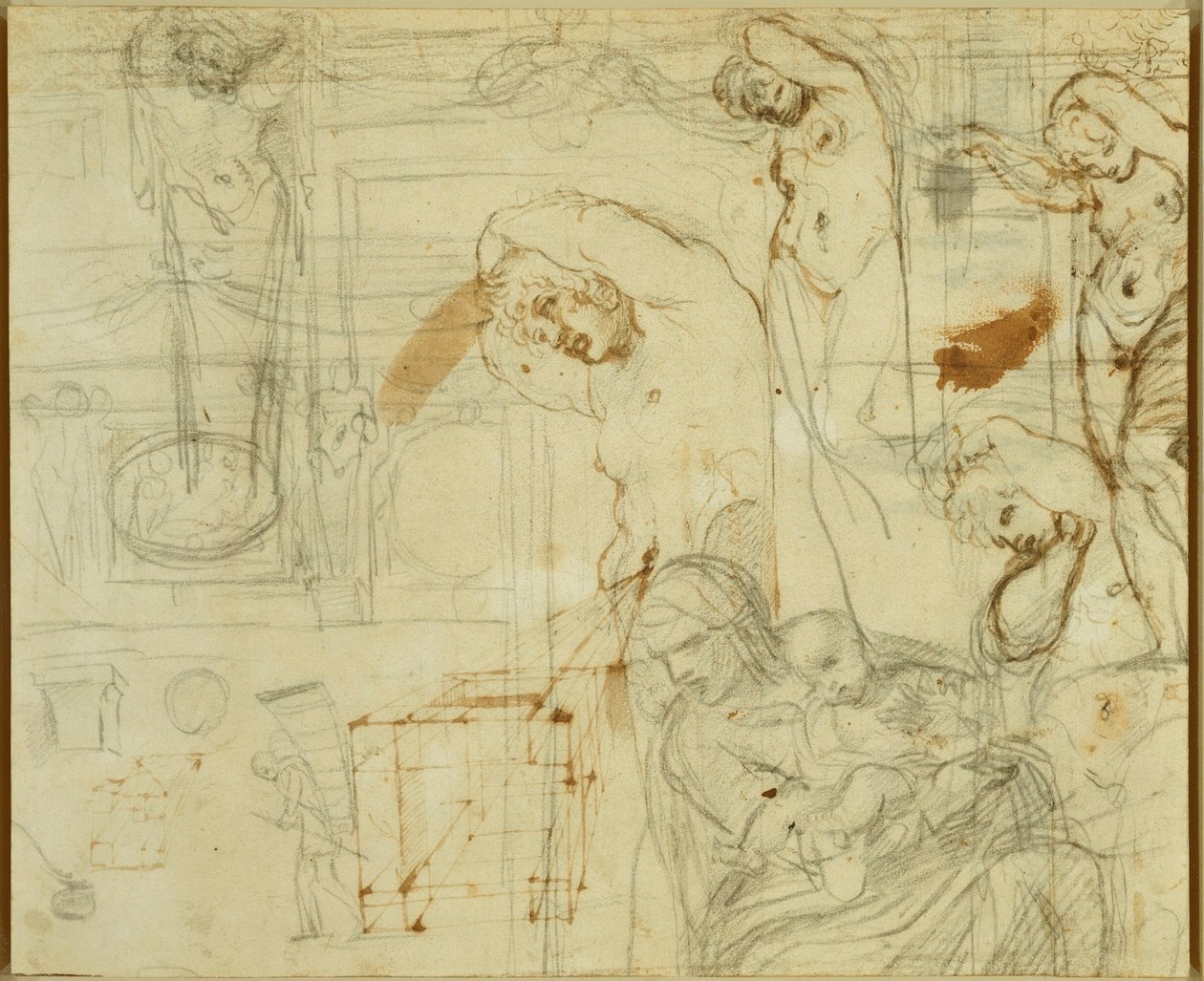 研究Farnese画廊的装饰 作者 Annibale Carracci