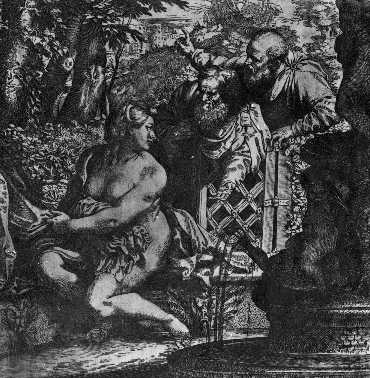 苏珊娜和长老，1590年 作者 Annibale Carracci