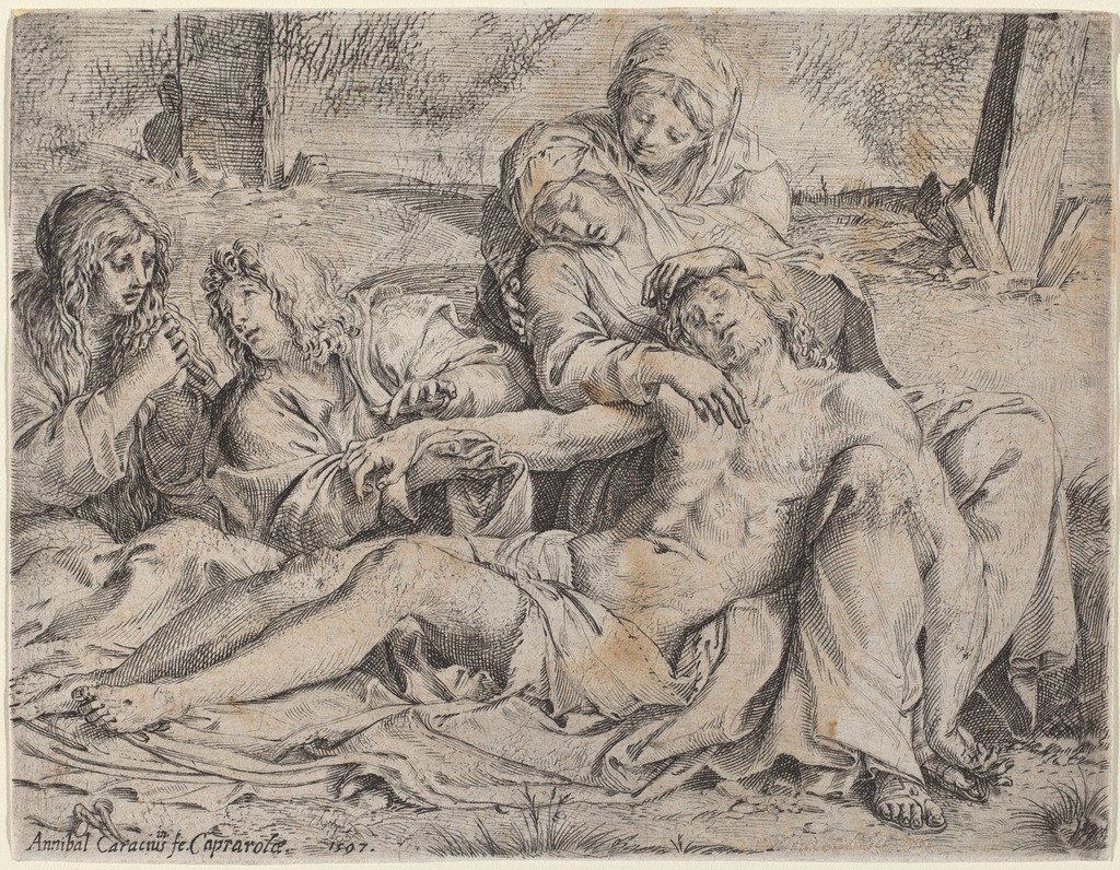 Caprarola Lamentation 作者 Annibale Carracci