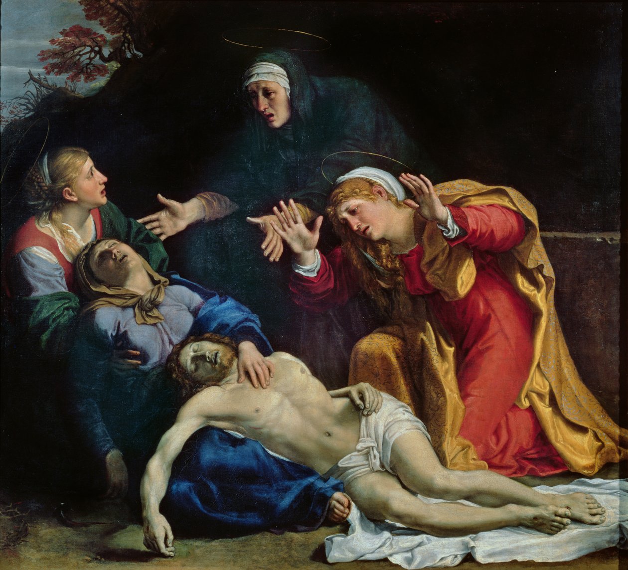死亡的基督哀悼（&39;三个陛下&39;），c.1604 作者 Annibale Carracci