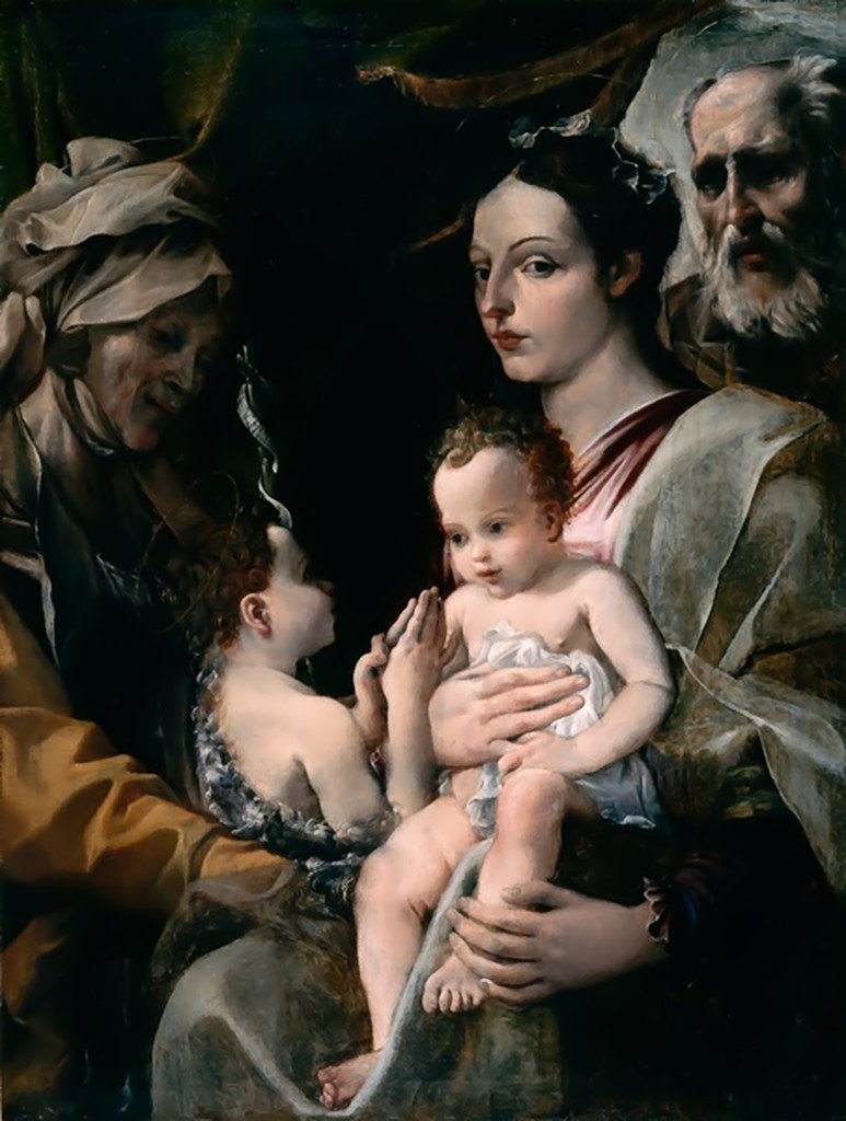 圣家与圣伊丽莎白和圣约翰 作者 Annibale Carracci