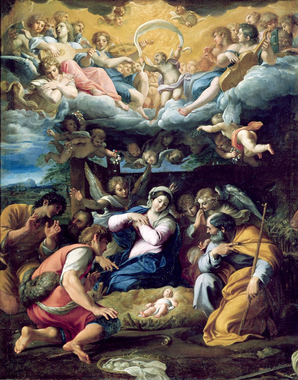 耶稣降生，公元前1596-98 作者 Annibale Carracci