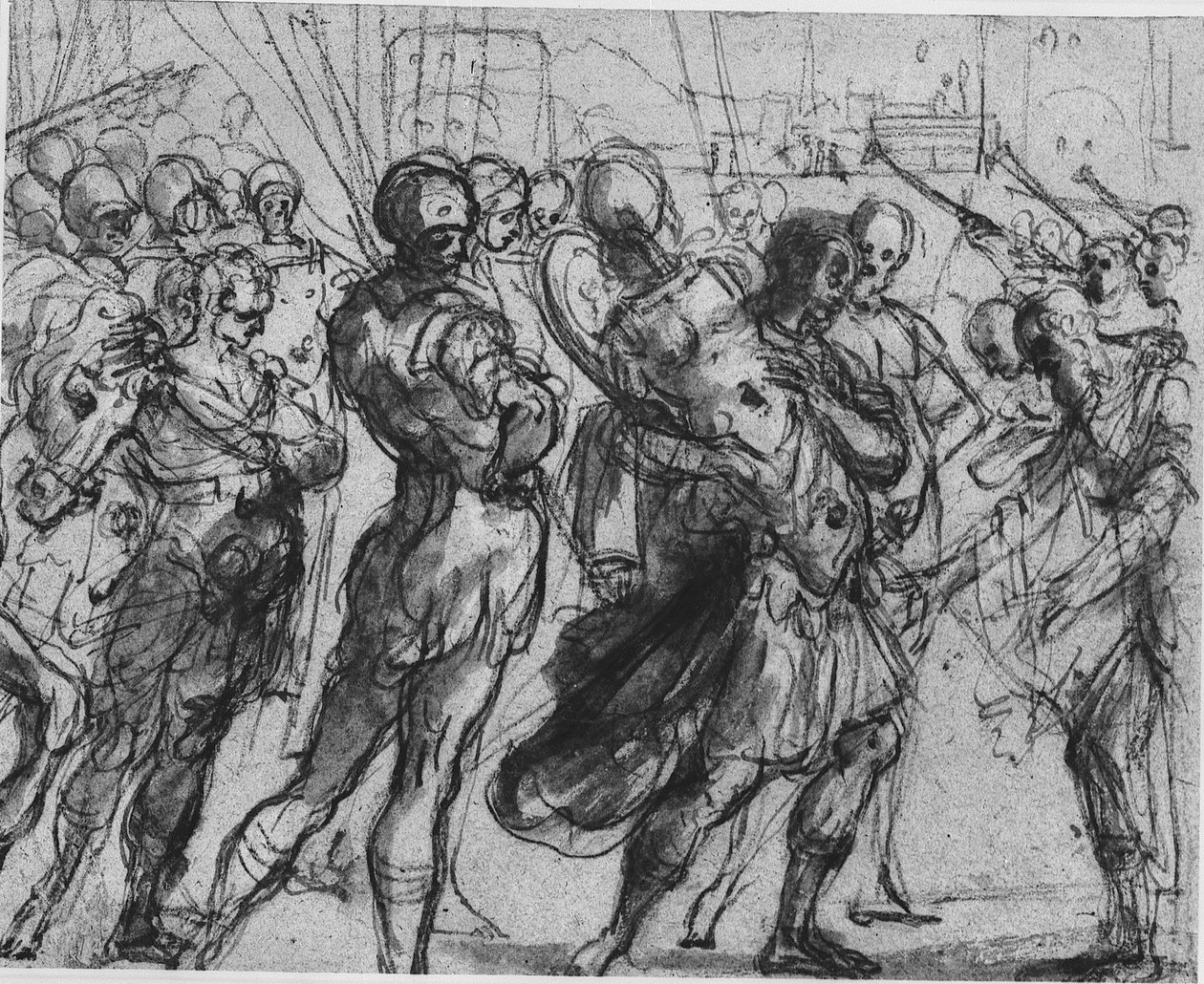 Romulus胜过Acron的胜利 作者 Annibale Carracci