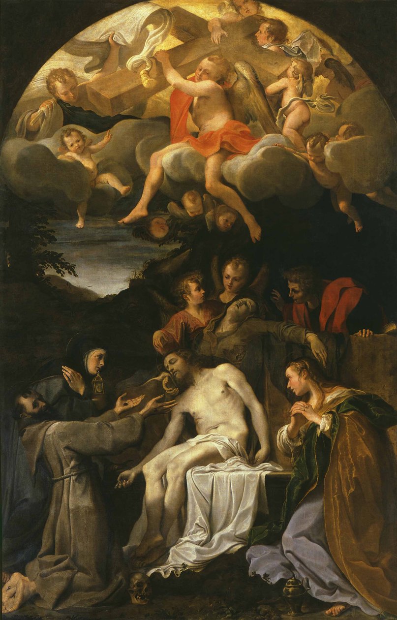 对圣徒的死基督的哀悼 作者 Annibale Carracci