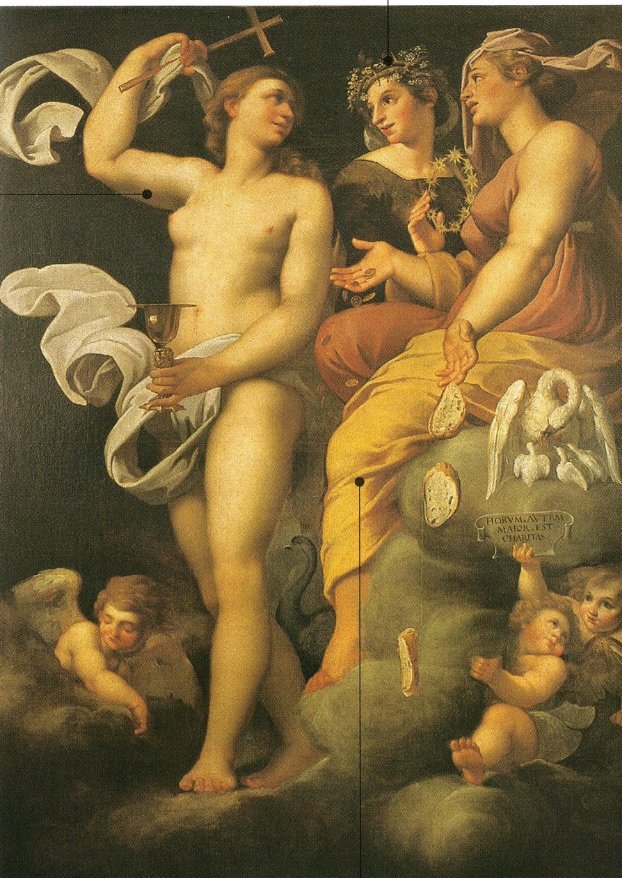 神学美德的寓言 作者 Annibale Carracci