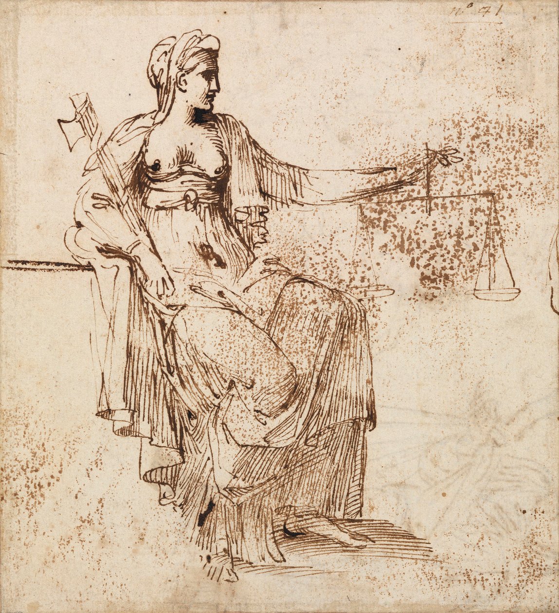 卡拉奇--正义，RCIN 902146 作者 Annibale Carracci