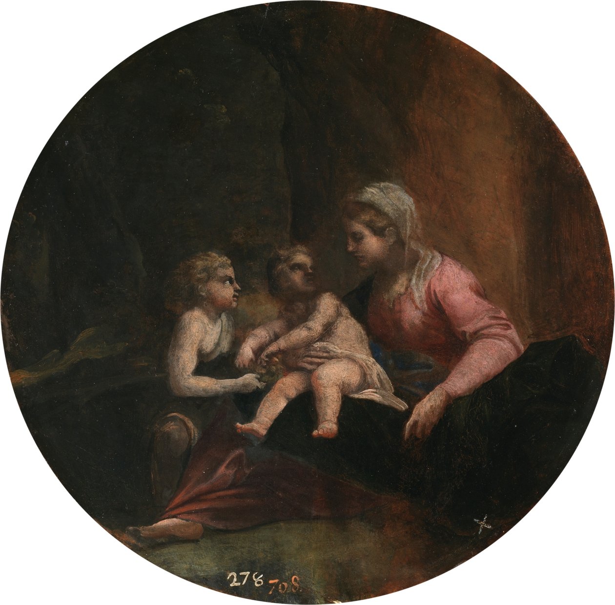 卡拉奇 - 圣母和圣婴与施洗者圣约翰，1599 - 1600 年 作者 Annibale Carracci