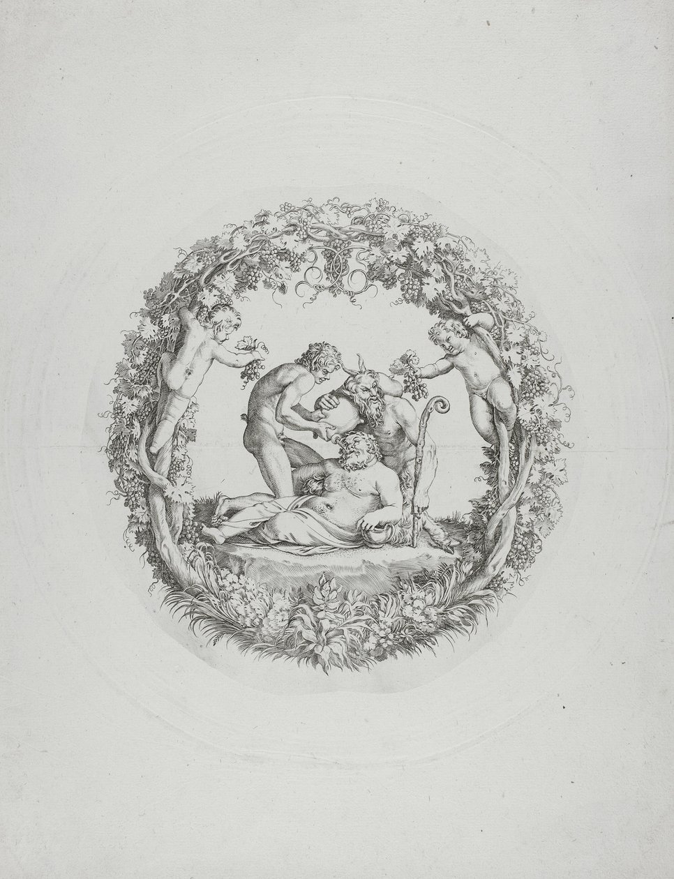 醉酒的西莱纳斯（"法尔内塞老千"） 作者 Annibale Carracci