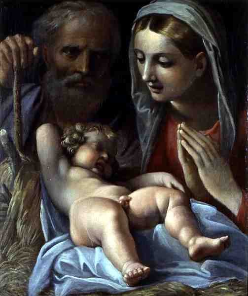 神圣家庭（布面油画 作者 Annibale Carracci