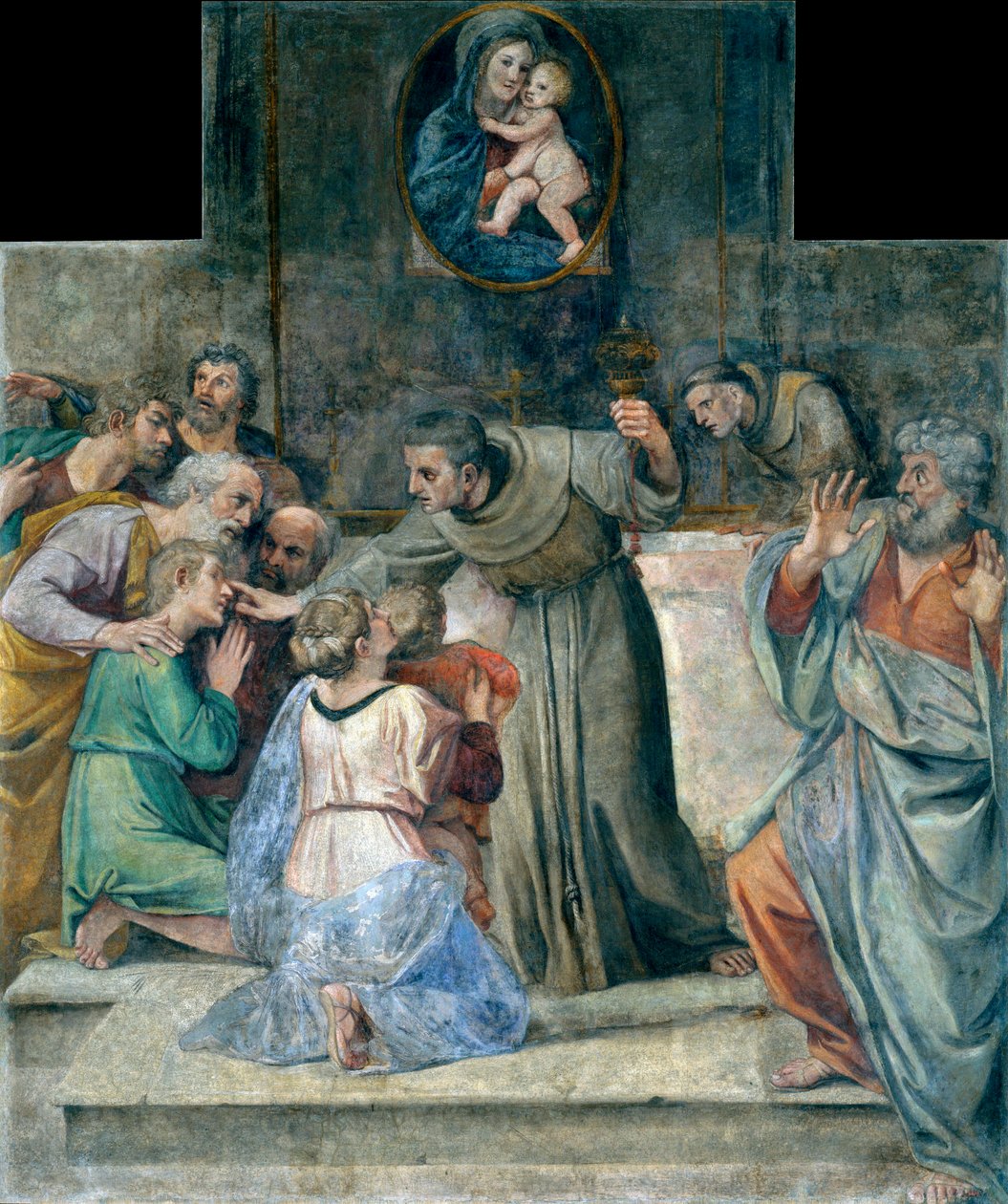 医治刚出生的盲人 - 安尼巴莱-卡拉奇（卡拉奇）的画作 作者 Annibale Carracci