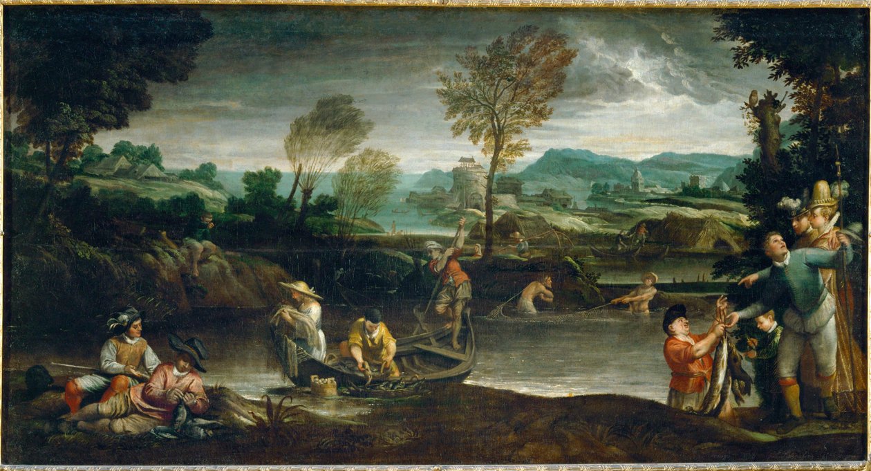 La peche - 钓鱼，挂件至 40-08-05/41 ... 作者 Annibale Carracci