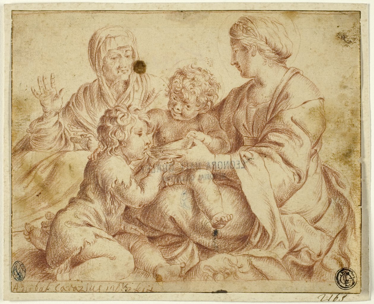 圣母子与圣徒伊丽莎白和施洗约翰 作者 Annibale Carracci