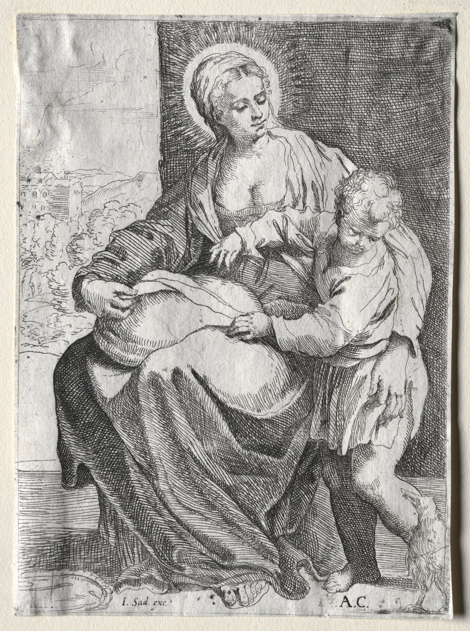 麦当娜与《白乌鸦》，1500年代。 作者 Annibale Carracci