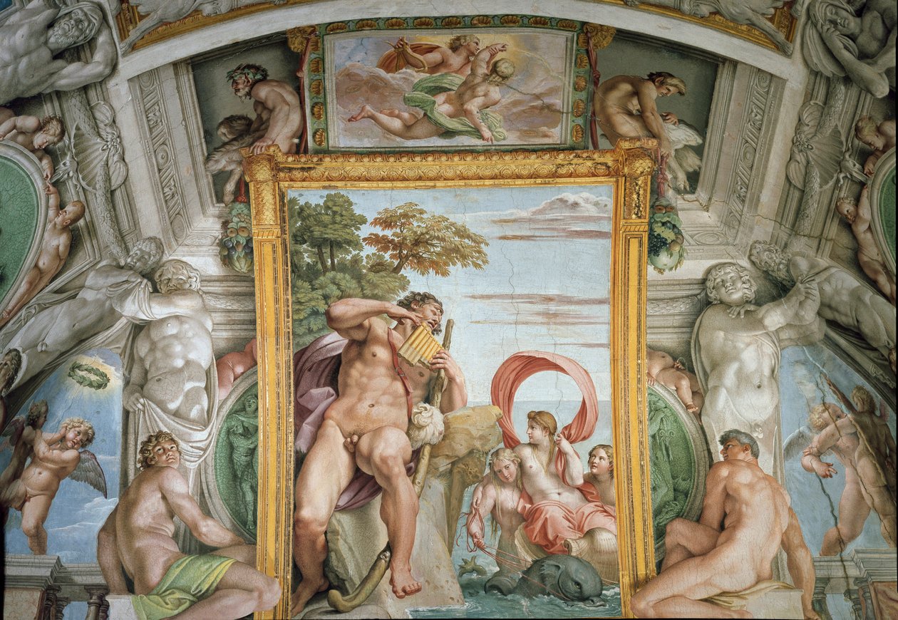 Polyphemus和Galatea (Fresco) 作者 Annibale Carracci