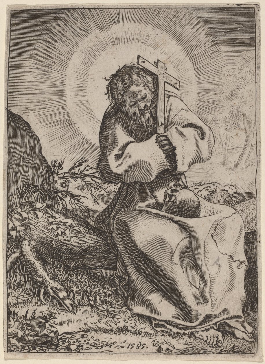 阿西西的圣弗朗西斯 作者 Annibale Carracci