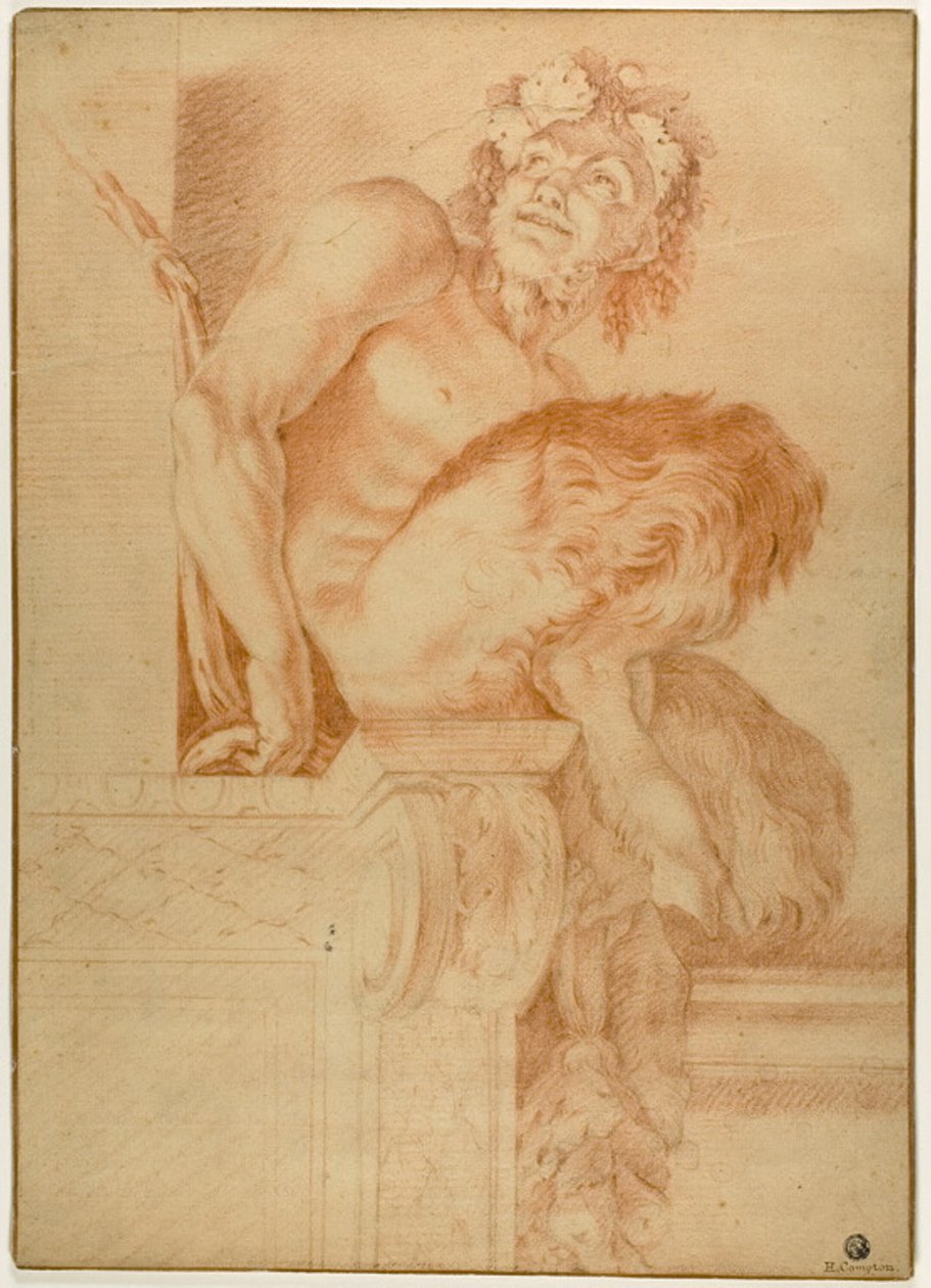 坐着的萨提尔 作者 Annibale Carracci