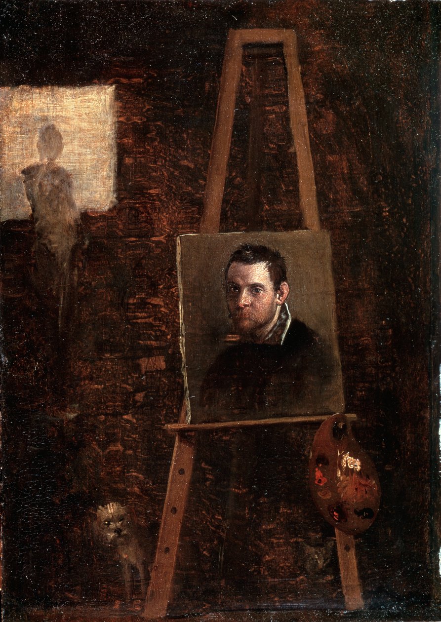 自画像，c1604 作者 Annibale Carracci