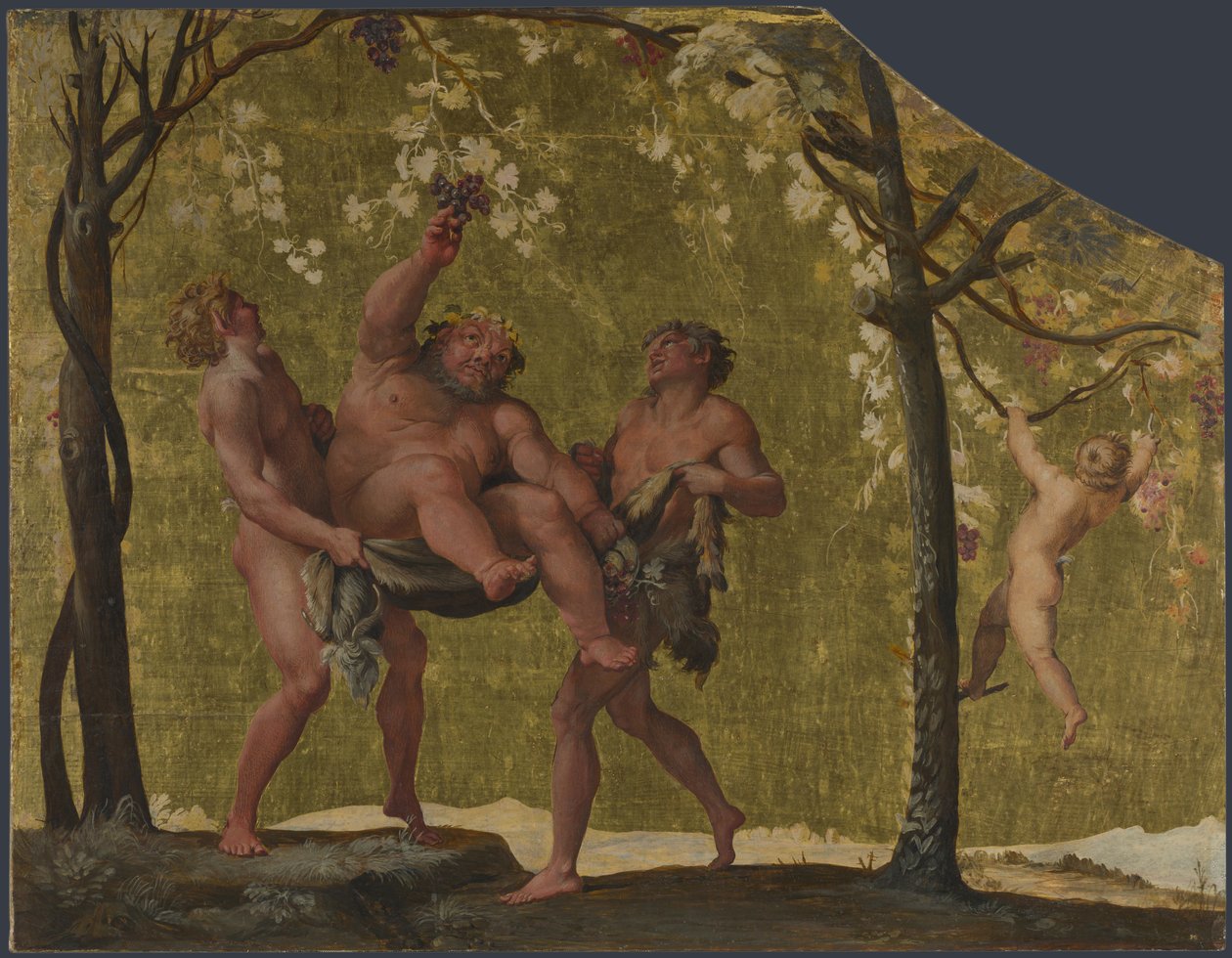 Silenus收集葡萄，c。 1598 作者 Annibale Carracci
