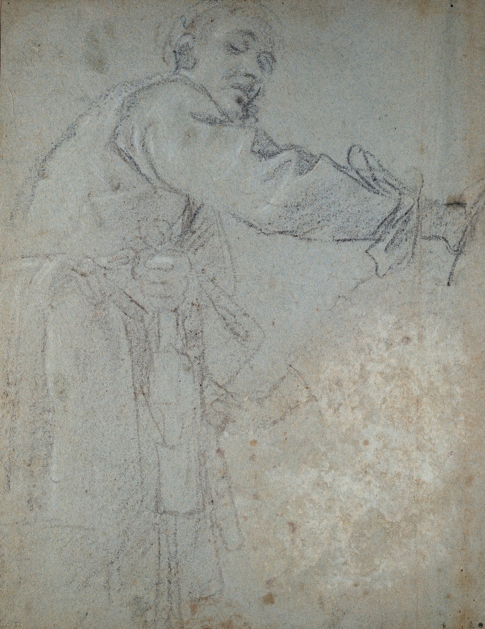 垂头丧气的男性形象研究，1580-1609年 作者 Annibale Carracci