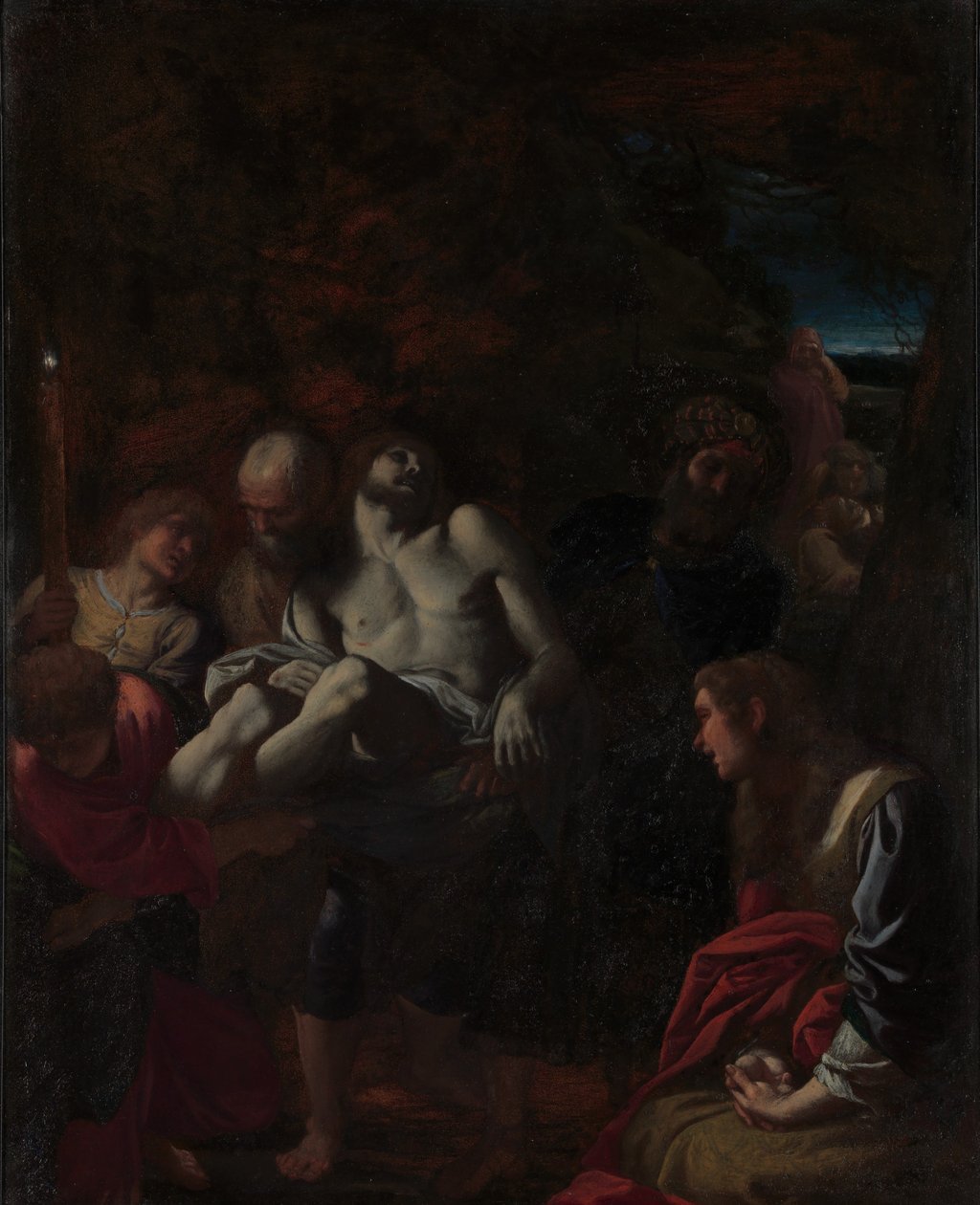 基督埋葬，1595年。 作者 Annibale Carracci