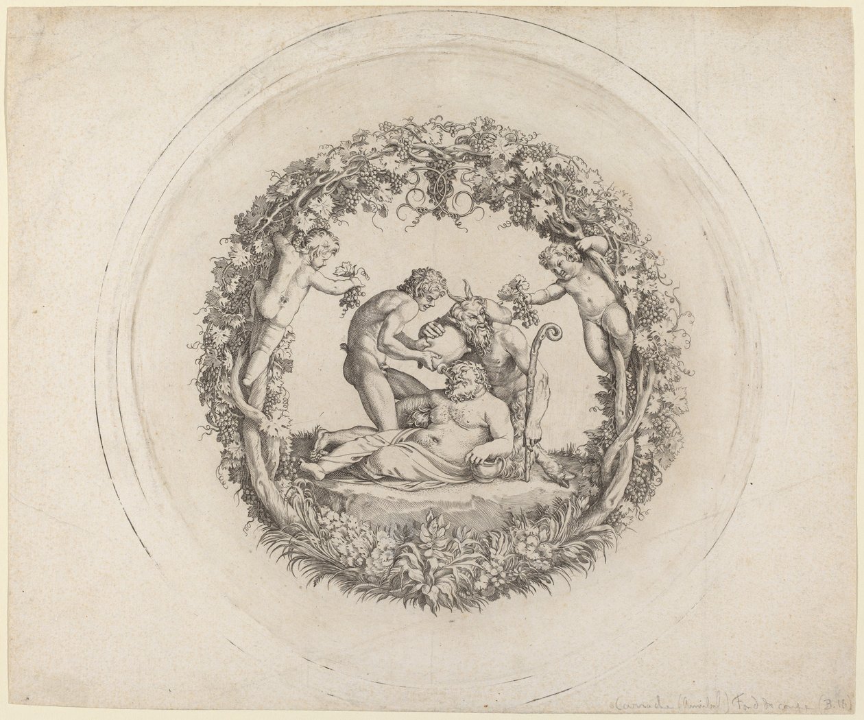 醉翁之意不在酒（"法尔内塞的老千"）。 作者 Annibale Carracci