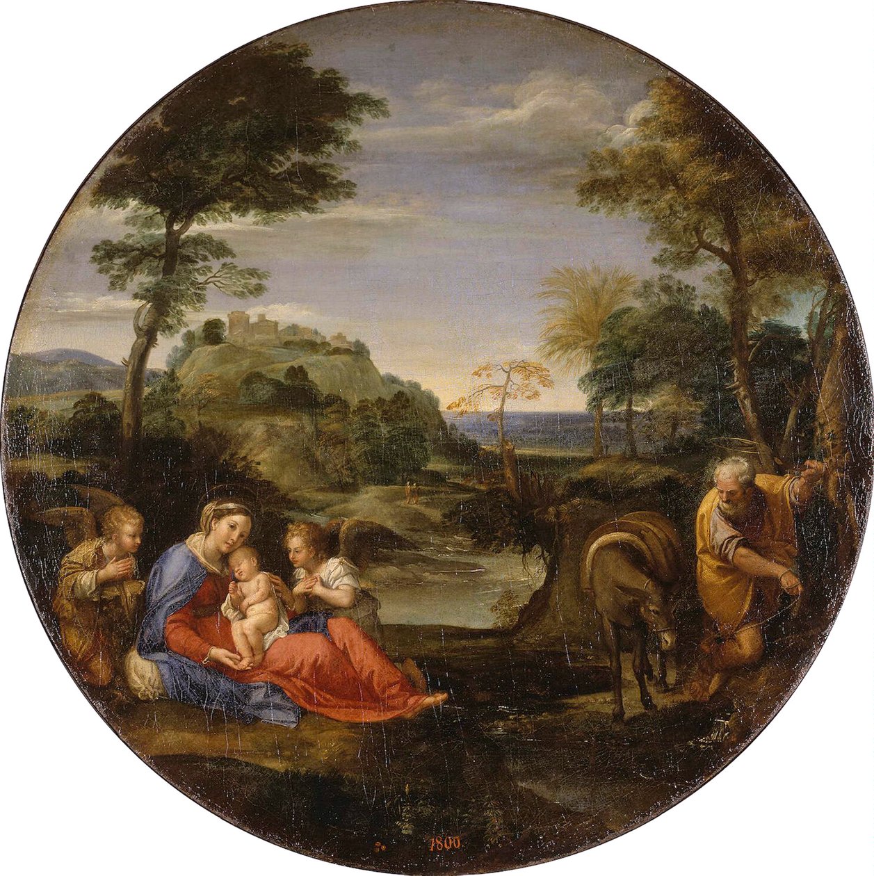 神圣家庭》，约1604年。 作者 Annibale Carracci