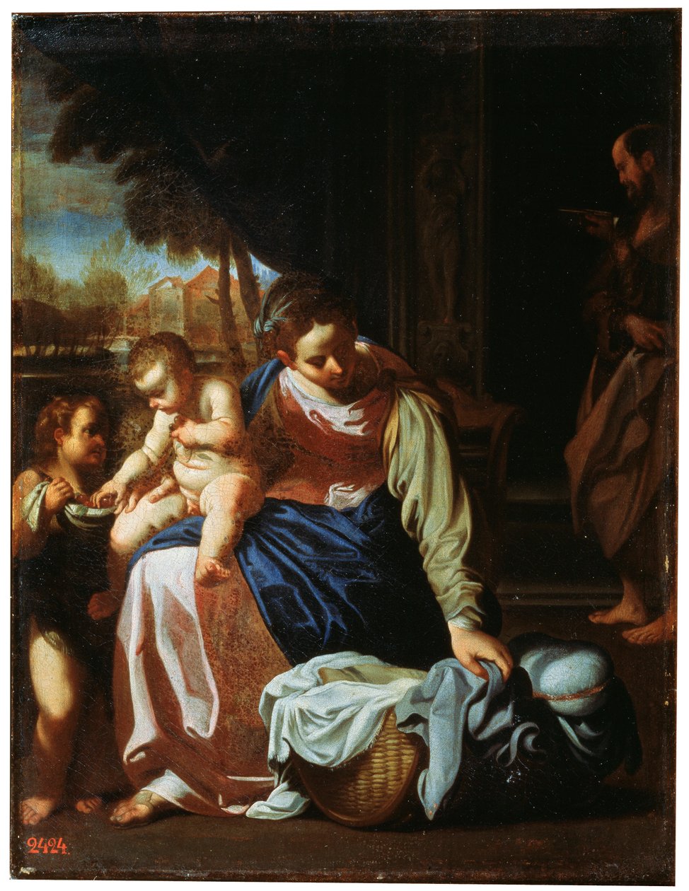 16世纪末或17世纪初的神圣家族 作者 Annibale Carracci