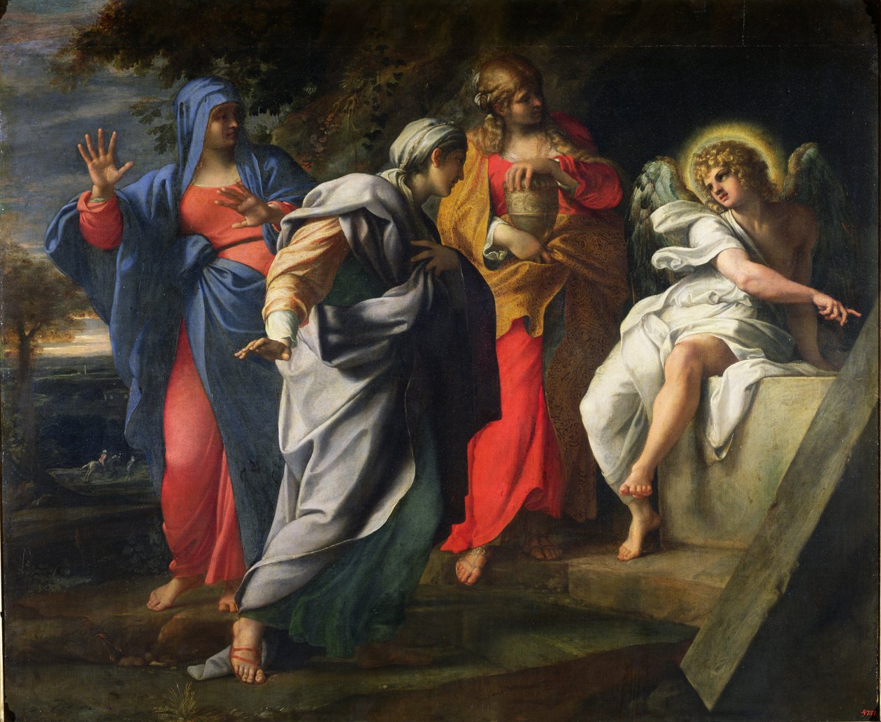 基督坟墓中的圣女，c.1597-8 作者 Annibale Carracci