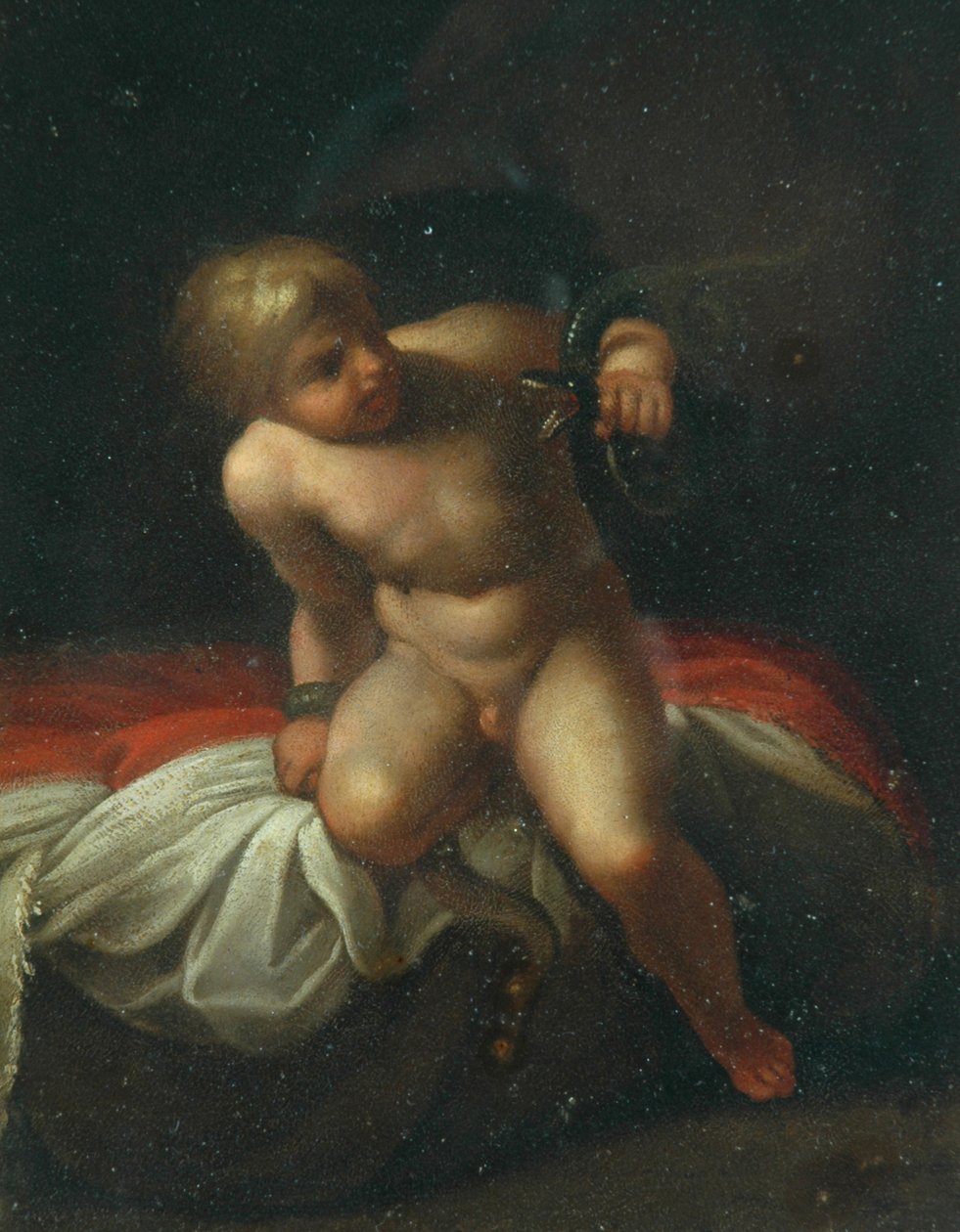 婴儿赫拉克勒斯（铜上油） 作者 Annibale Carracci