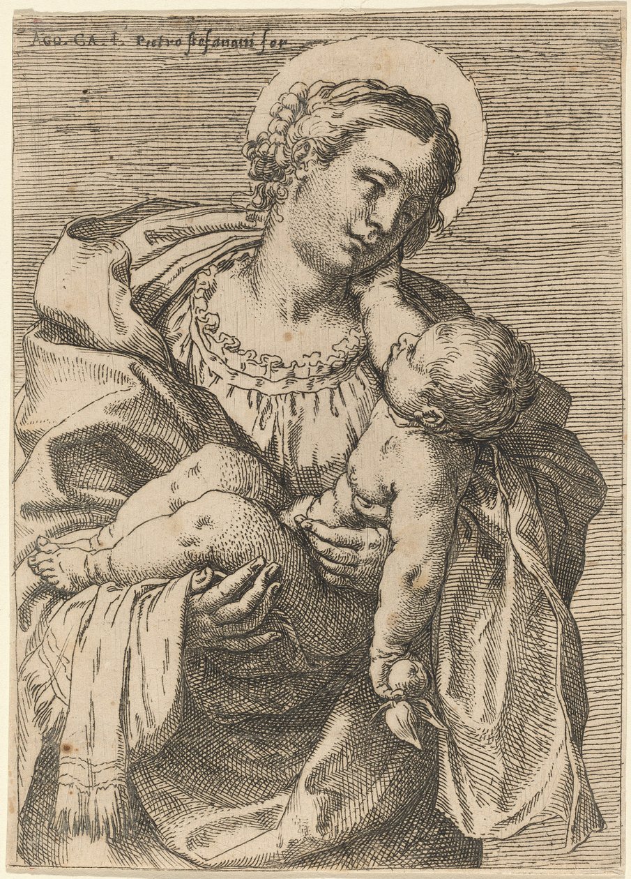 圣母子与苹果 作者 Annibale Carracci