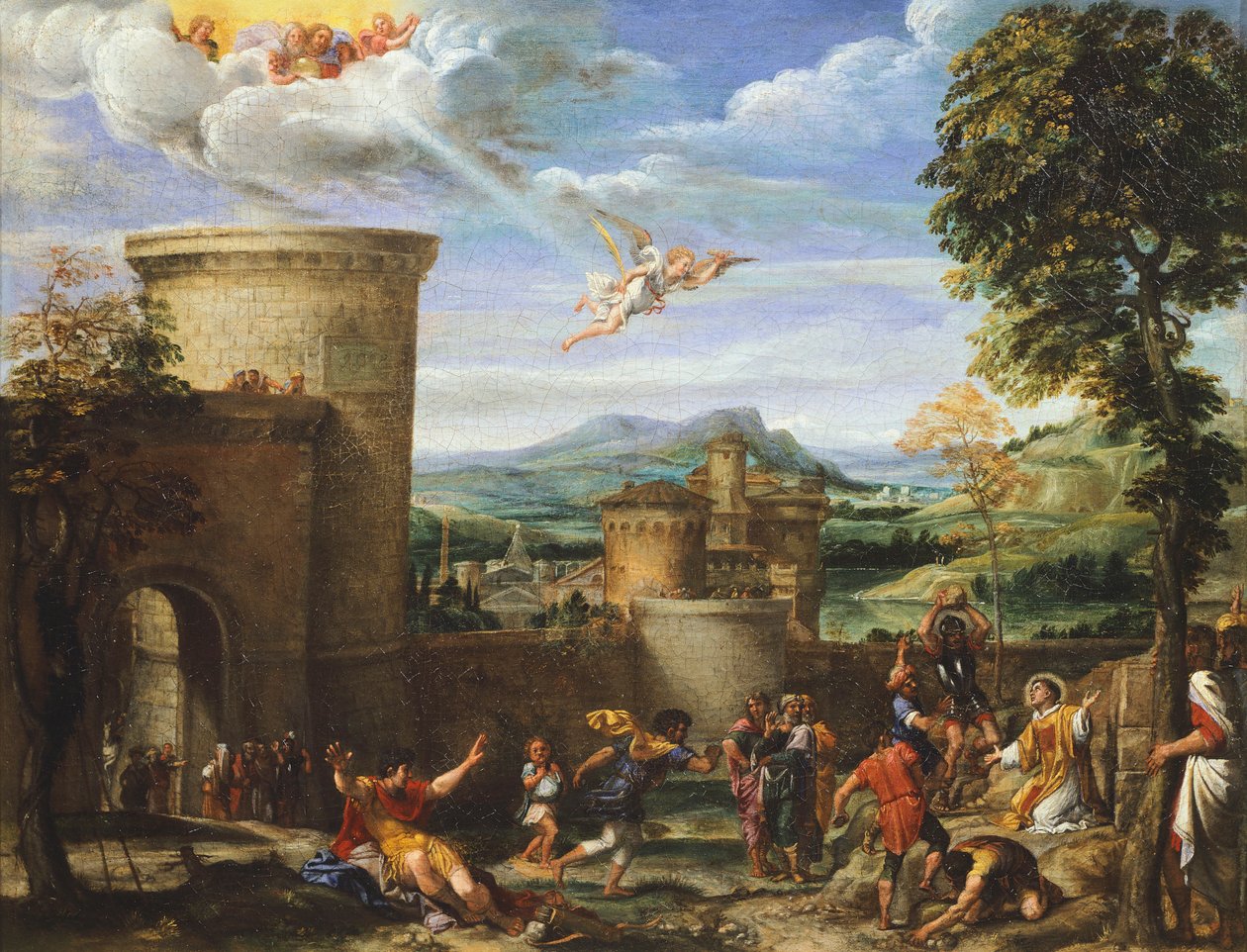圣司提反的殉难》，约1603-04（布面油画）。 作者 Annibale Carracci