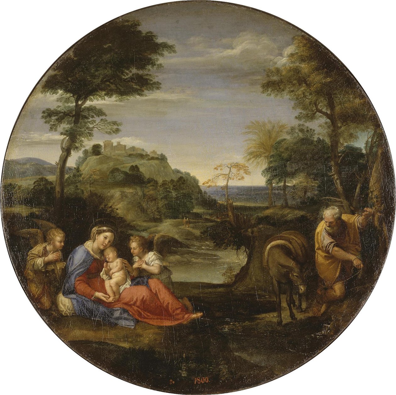 飞往埃及的其余部分 作者 Annibale Carracci