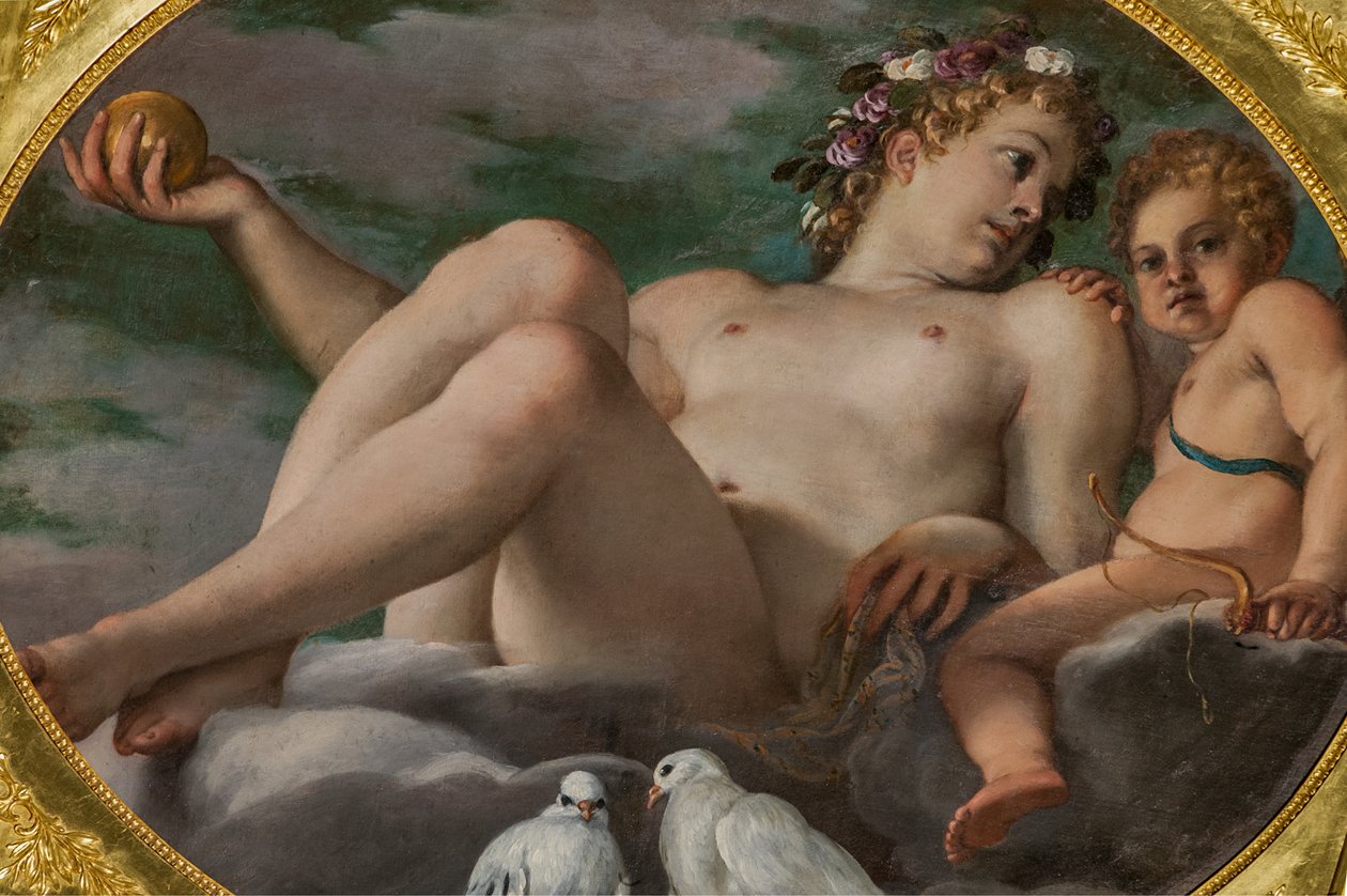 维纳斯与丘比特》，2384628 的细节 作者 Annibale Carracci