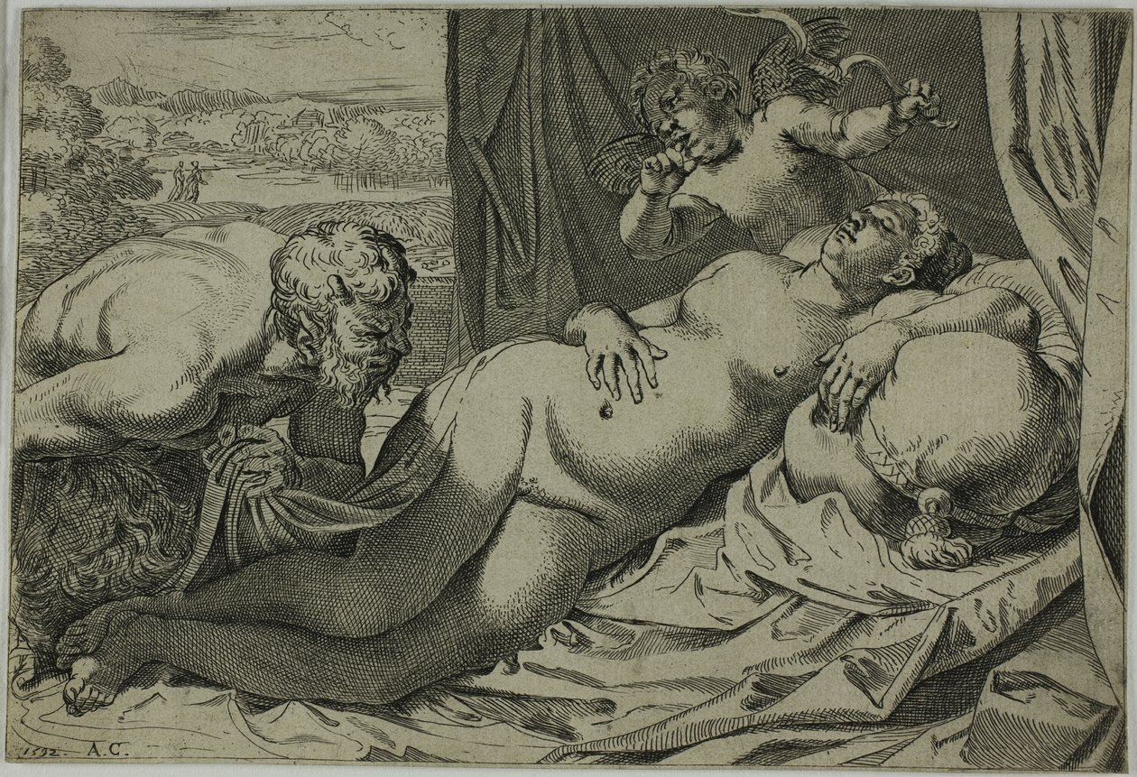 维纳斯与萨提尔 作者 Annibale Carracci