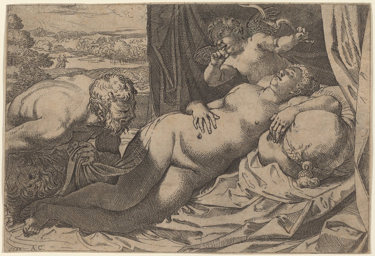 维纳斯和萨提尔 作者 Annibale Carracci