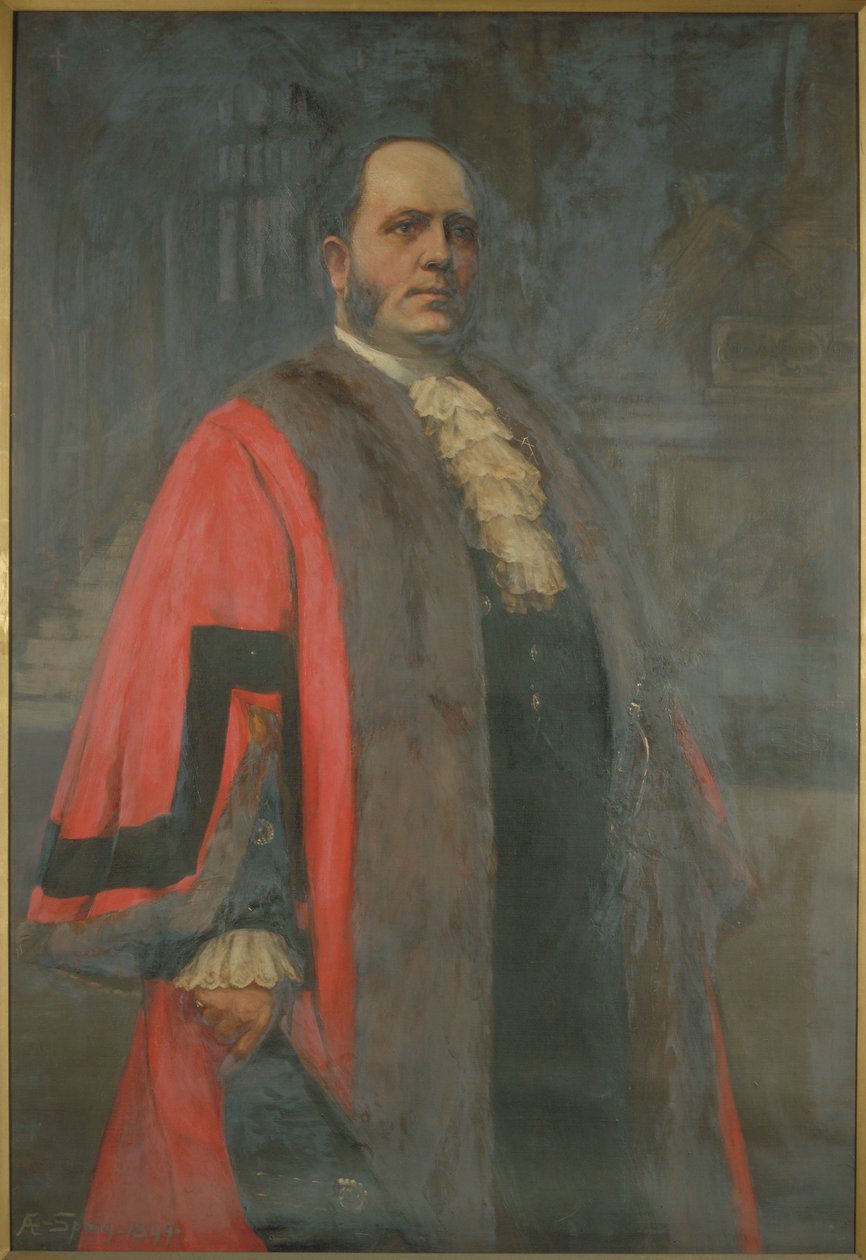 托马斯-维泽-斯特朗爵士，1910年市长。   作者 安妮 E 海绵