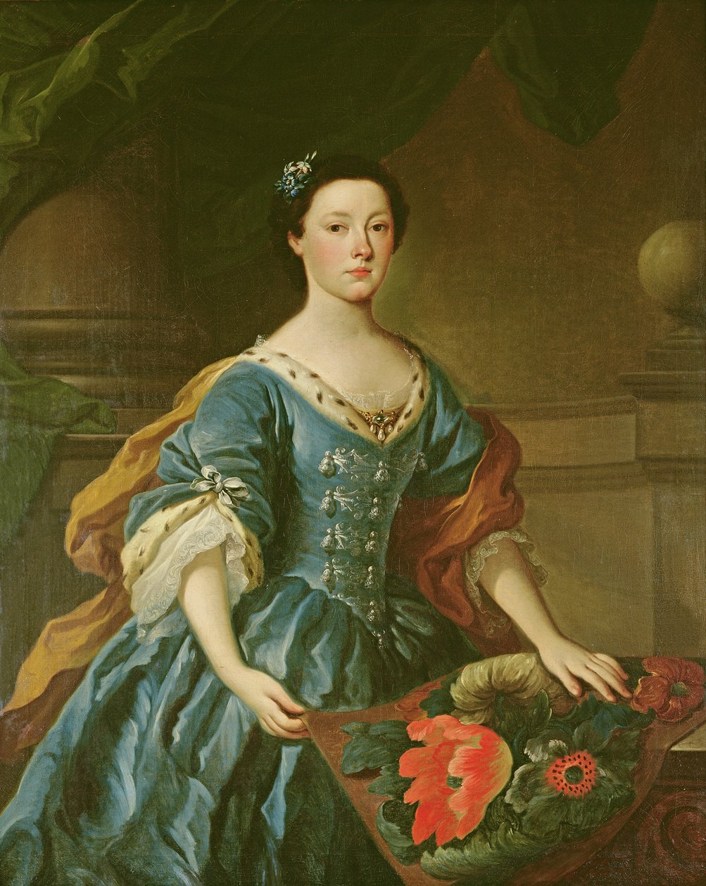 Jane Allgood的肖像，c.1745-50 作者 未知未知